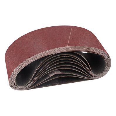 Stebruam Schleifbänder 65x410 mm, Körnung 100, 10 Stück für Bandschleifer