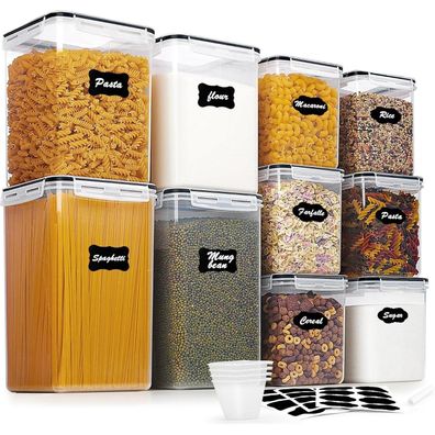 Vtopmart 10er Set Vorratsdosen mit Deckel, Luftdicht 6,5L, für Mehl, Müsli