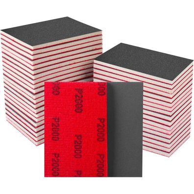 Shineboc 20 Stück Schleifschwämme Set, 2000 Körnung, Nass-Trocken, Flexibel für