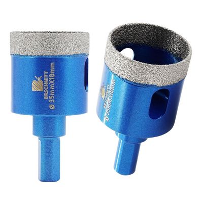 Brschnitt Diamant Bohrkrone 35mm für Glas, Keramik, Fliesen, Marmor (2 Stück)