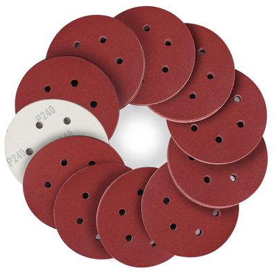 Stebruam 50er Schleifpapier Set, 150mm Klett Schleifscheiben für