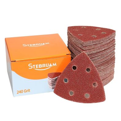 Stebruam 70 Stück Deltaschleifer Schleifpapier Dreieckschleifer Klett 240