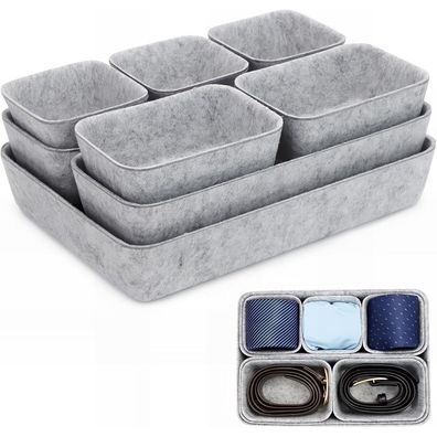 Bugucat Filz Schubladen Organizer Set, 8 Stück, Stapelbar, für Küche, Bad
