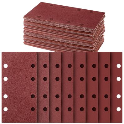 auriikoop Schleifblatt Set 40tlg. 93x185mm Klett, Körnung 60-1000, 8-Loch für