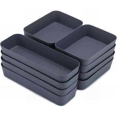 Bugucat Schubladen Organizer Set (10 Stück) - 3 Größen für Büro, Schminktisch