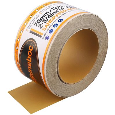 Shineboc Schleifpapier Rolle Klett, Körnung 400, 70 mm x 12 m