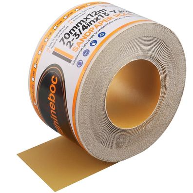 Shineboc Schleifpapier Rolle Klett, Körnung 600, 70 mm x 12 m, Schleifgitter