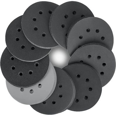 Stebruam Schleifpapier 125mm Klett, 80 Stück Nass/Trocken Schleifscheiben