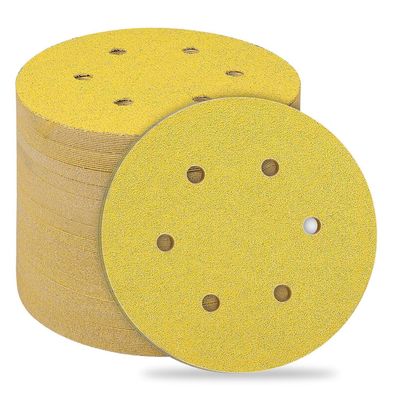Stebruam Klett Schleifpapier 150mm, 40er Körnung, 40 Stück, 6 Loch für