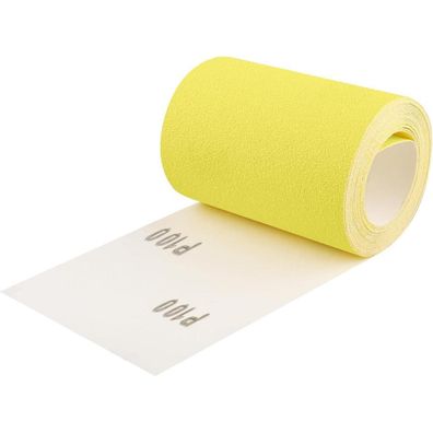 Shineboc Schleifpapier Rolle Gelb 93mm x 5m, Körnung 100 - Quarzsand für Holz