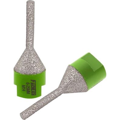 Fachlich Diamant Fasenbits 6-25mm 2er-Set - Diamant Fingerfräser zum Vergrößern