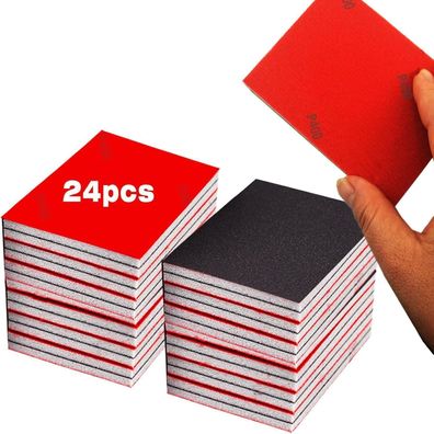 YFLeomry Schleifschwamm Set, 24 Stück, P400 Körnung, Nass & Trocken