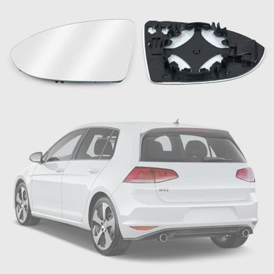 URAQT Außenspiegel Glas Links Beheizbar Konvex für VW Golf 7 Fahrerseite mit