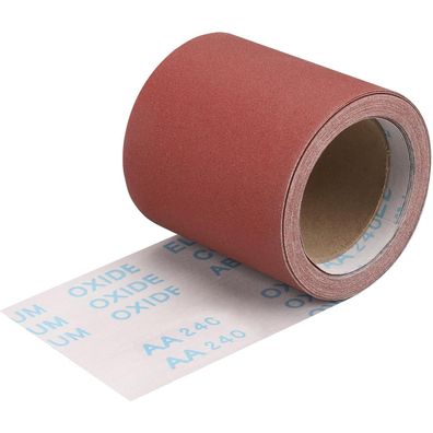 Shineboc Schleifpapier Rolle 115 mm x 10 m, Körnung 240 für Hartholz und Farbe