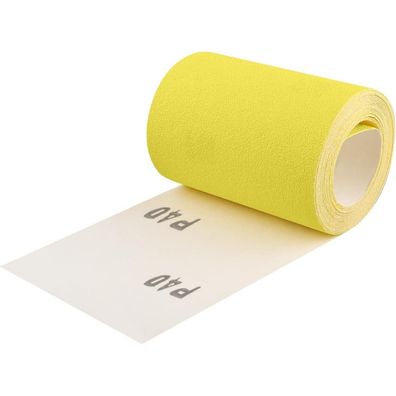Shineboc Schleifpapier Rolle Gelb, 93 mm x 5 m, Quarzsand-Trockenschleifpapier