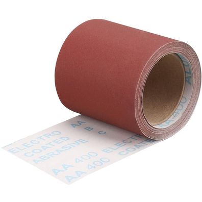 Shineboc Schleifpapier Rolle 115 mm x 10 m, Körnung 400 - Ideal für Hartholz