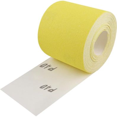 Shineboc Schleifpapier Rolle Gelb, 93 mm x 10 m, Quarzsand-Trockenschleifpapier
