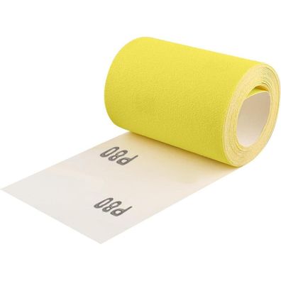 Shineboc Schleifpapier Rolle Gelb, 93 mm x 5 m, Quarzsand-Trockenschleifpapier