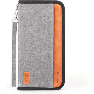 Looxmeer Reisepass Tasche Familie Reiseorganizer mit RFID-Blocker, Tragbare