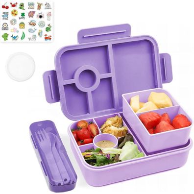 Bugucat Brotdose Kinder mit 5 Fächern, 1300ML, auslaufsicher, Bento Box für