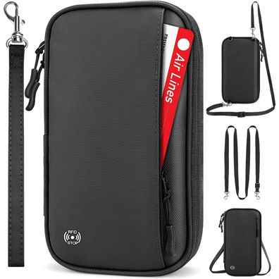 Looxmeer Reisepass Tasche Familie Organizer mit RFID-Blocker, wasserdicht