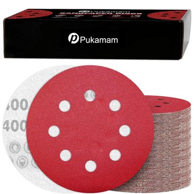 120 Stück Schleifpapier 125mm Klett P400 Körnung für Exzenterschleifer - Holz