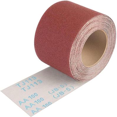 Shineboc Schleifpapier Rolle, Körnung 100, 93 mm x 10 m, für Holz und Metall