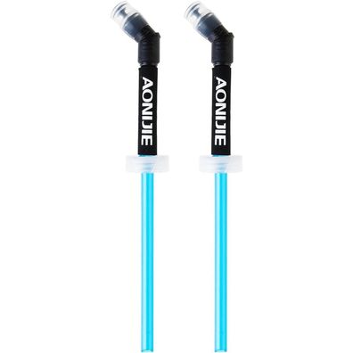 Triwonder TPU Faltbare Soft Flask Trinkflaschen Set mit 2 Trinkhalmen, BPA-Frei