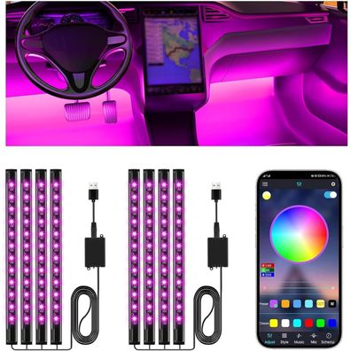Winzwon LED Ambientebeleuchtung Auto Innenraumbeleuchtung für Auto Zubehör, USB