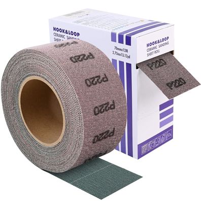 Shineboc Netz Schleifpapier Rolle P220 Klett, 70mm x 12m