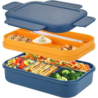 Sinnsally Lunchbox für Erwachsene, 2000ml Brotdose mit 8 Fächern