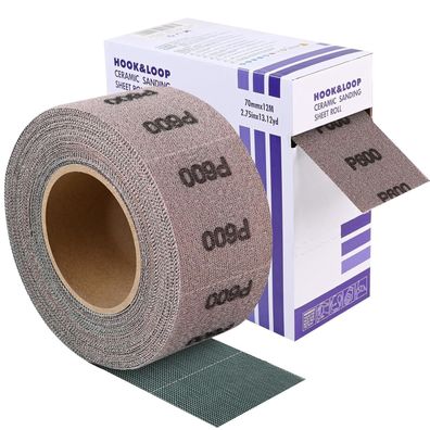 Shineboc Netz Schleifpapier Rolle P600, 70 mm x 12 m, Klett, für Holz, Metall