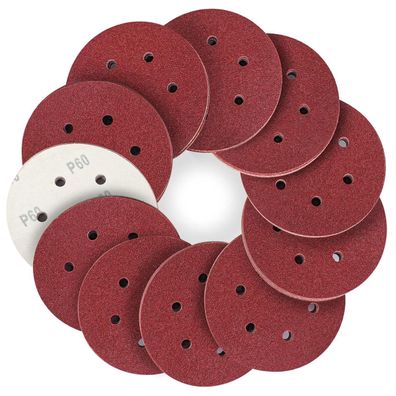 Stebruam 45tlg Schleifpapier Set 150mm Klett für Exzenterschleifer, Körnung P60