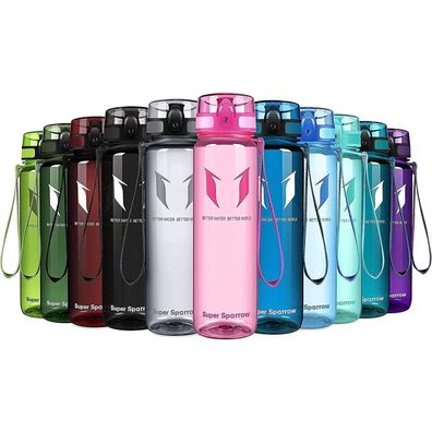 Super Sparrow Tritan Wasserflasche - 1000 ml Glossy Rosa - BPA-frei