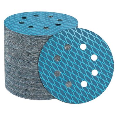 Stebruam 100 Stück Schleifpapier 125mm Klett 180 Körnung Zirkonium Diamond Form