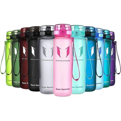 Super Sparrow Trinkflasche 1000 ml Rosa - BPA-frei, Tritan Wasserflasche für