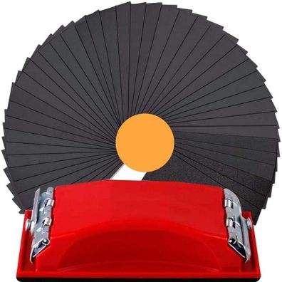 Vibratite Schleifpapier Set, 45 Stück, Körnung 120-5000, mit Schleifklotz, Nass