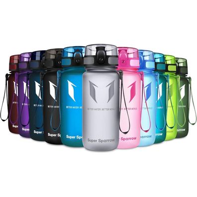 Super Sparrow Trinkflasche aus Tritan, 350ml - BPA-frei, auslaufsicher, ideal