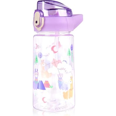 flintronic 500ml Kinder Trinkflasche mit Strohhalm, BPA-frei, auslaufsicher