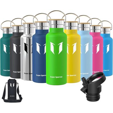 Super Sparrow Edelstahl Trinkflasche - 350ml-1L, Auslaufsicher, BPA-Frei