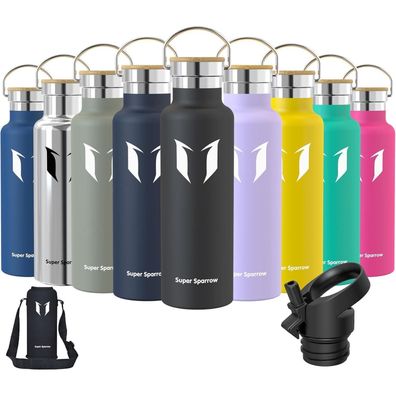 Super Sparrow Edelstahl Trinkflasche - 350ml-1L - Auslaufsicher, BPA-Frei