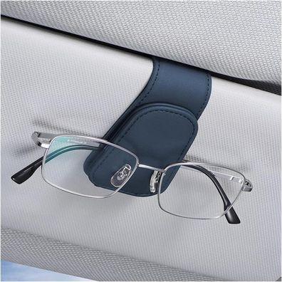 Cgeamdy Brillenhalter für Auto Sonnenblende, magnetischer Leder Brillenhalter