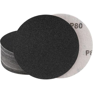 Stebruam 30 Stück 150mm Klett-Schleifpapier Körnung 80 für Nass- und