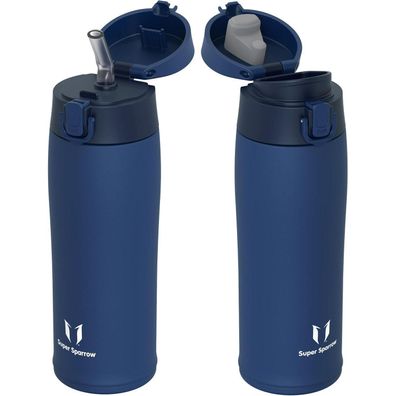 Super Sparrow Edelstahl Trinkflasche Thermosflasche - 500 ml M - Oxford Blau