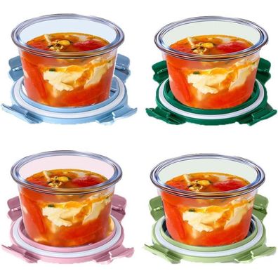 S. ROKE TTAN Glas-Vorratsdosen mit Deckel, 520ML Suppenbehälter, Meal Prep