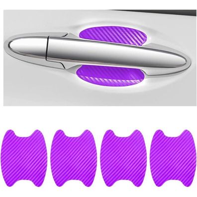 Cgeamdy 4PCS Carbon Fiber Auto Schutzfolie für Türgriff-Tassen, Kratzfest