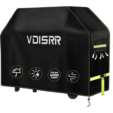 VDISRR Grillabdeckung Schwerlast 600D Oxford, Wetterfest & UV-Schutz