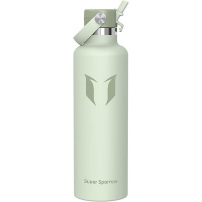 Super Sparrow Edelstahl Thermosflasche mit Strohhalm - 1000 ml, Smaragd - Ideal