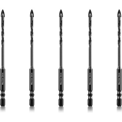 Meccion Fliesenbohrer Set (5tlg.) 3mm - Professionelle Wolframkarbid