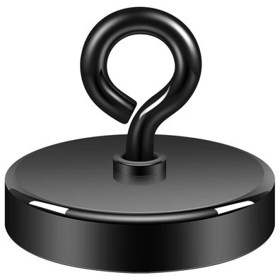 Neosmuk Supermagnet Schwarz 50.8mm Stark 140kg - Ideal für Magnetfischen und